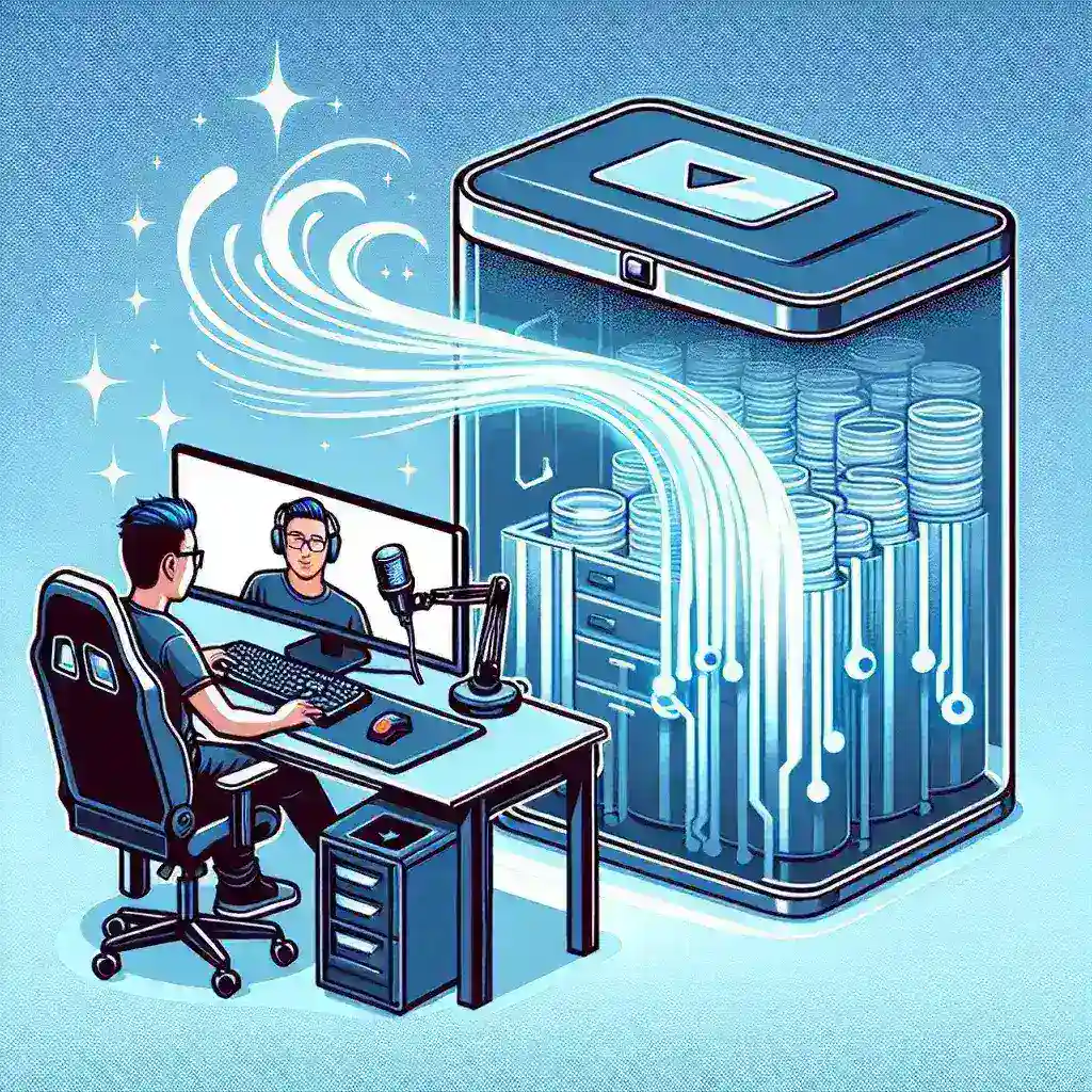 "Guía visual sobre cómo grabar y almacenar transmisiones de Twitch de manera efectiva, mostrando pasos esenciales y consejos prácticos para streamers."